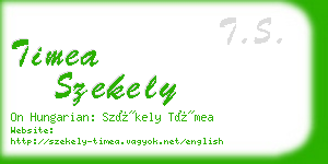 timea szekely business card